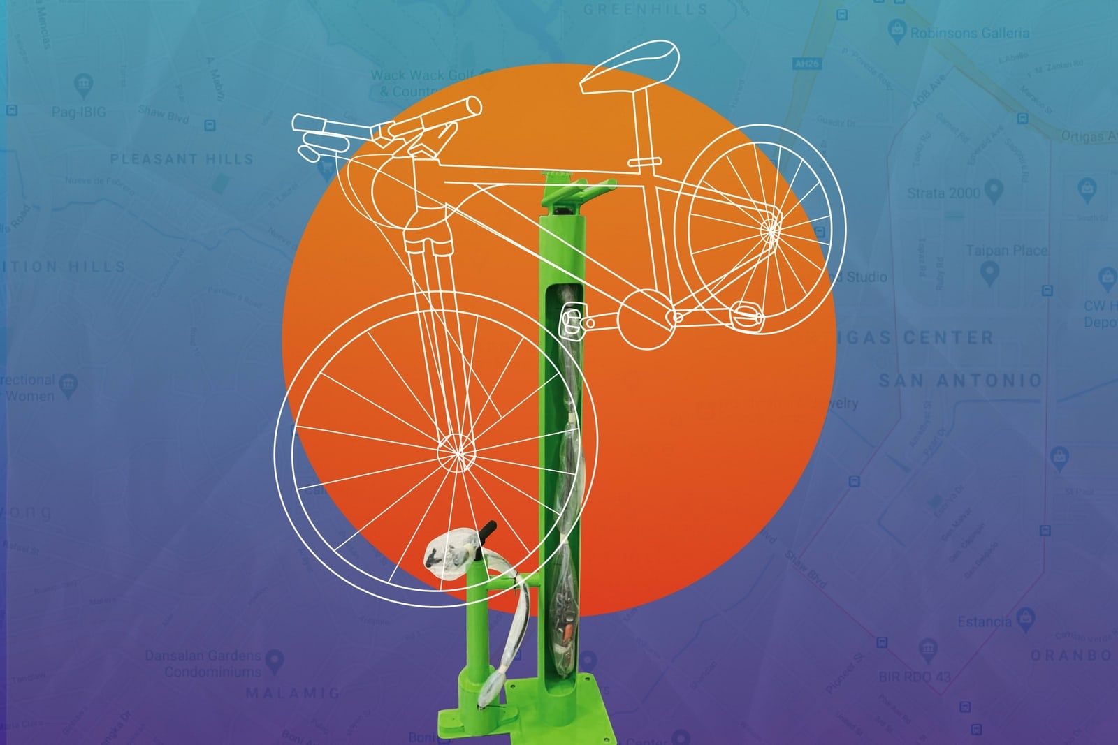 Cyclists get a free Bike Repair Station in Pasig City